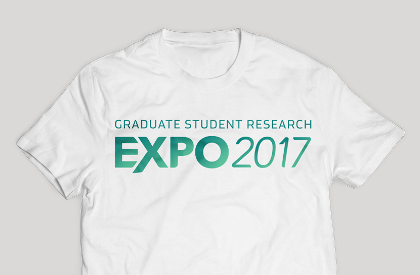Staff T-Shirt Featuring Logotype for The Graduate Student Research Expo 2017