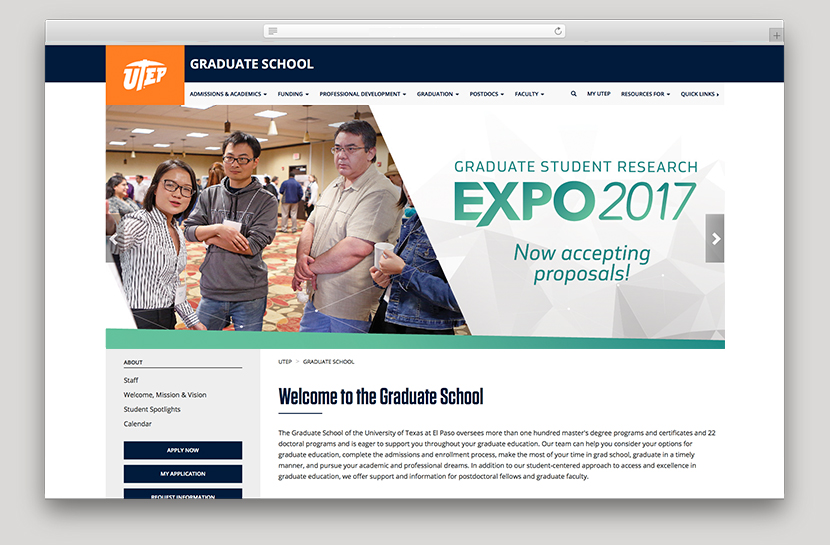 Promotional Web Material for The Graduate Student Research Expo 2017